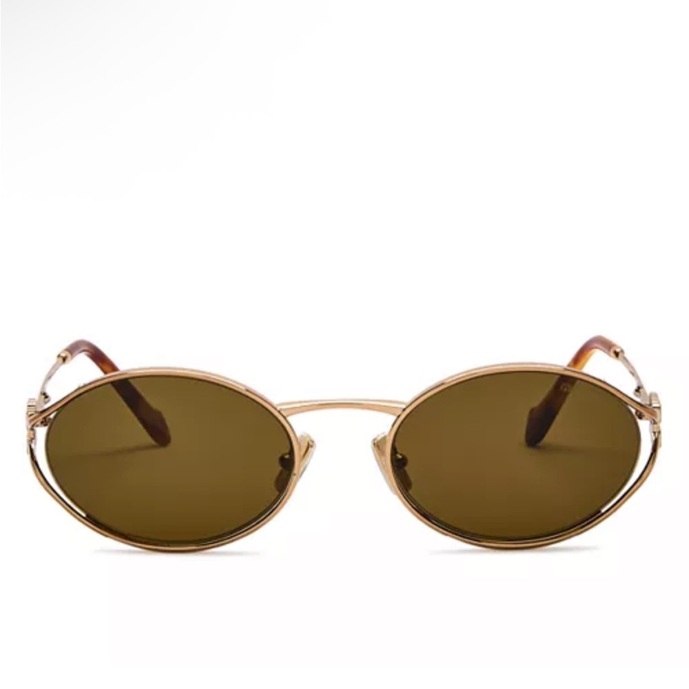 Gold Oval Sunglasses